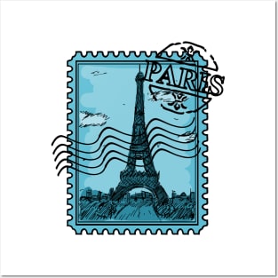 Paris Post Stamp Posters and Art